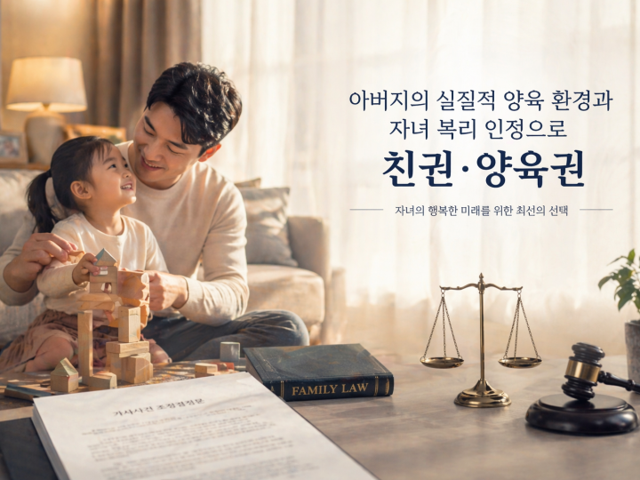 아버지의 실질적 양육 환경과 자녀 복리 인정으로 친권·양육권 단독 확보 사례