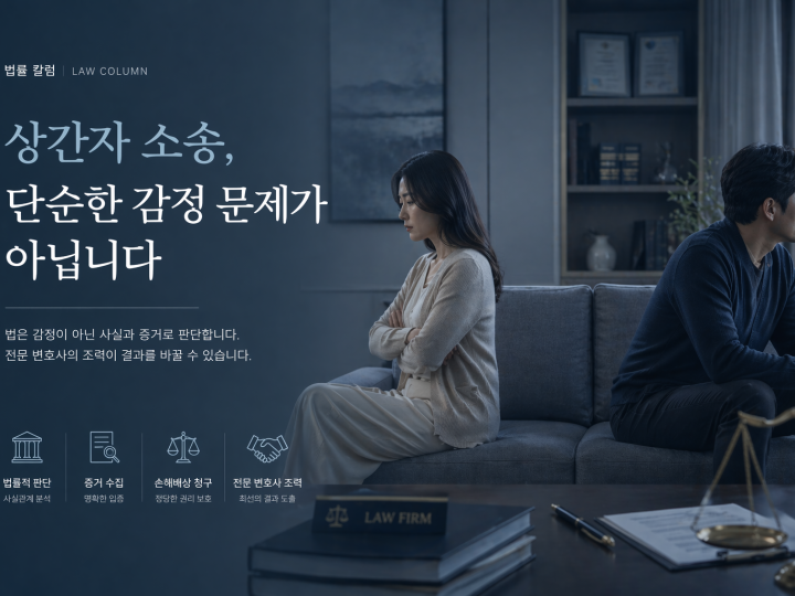 상간자소송 - 위자료 청구부터 증거 확보까지 반드시 알아야 할 핵심 전략