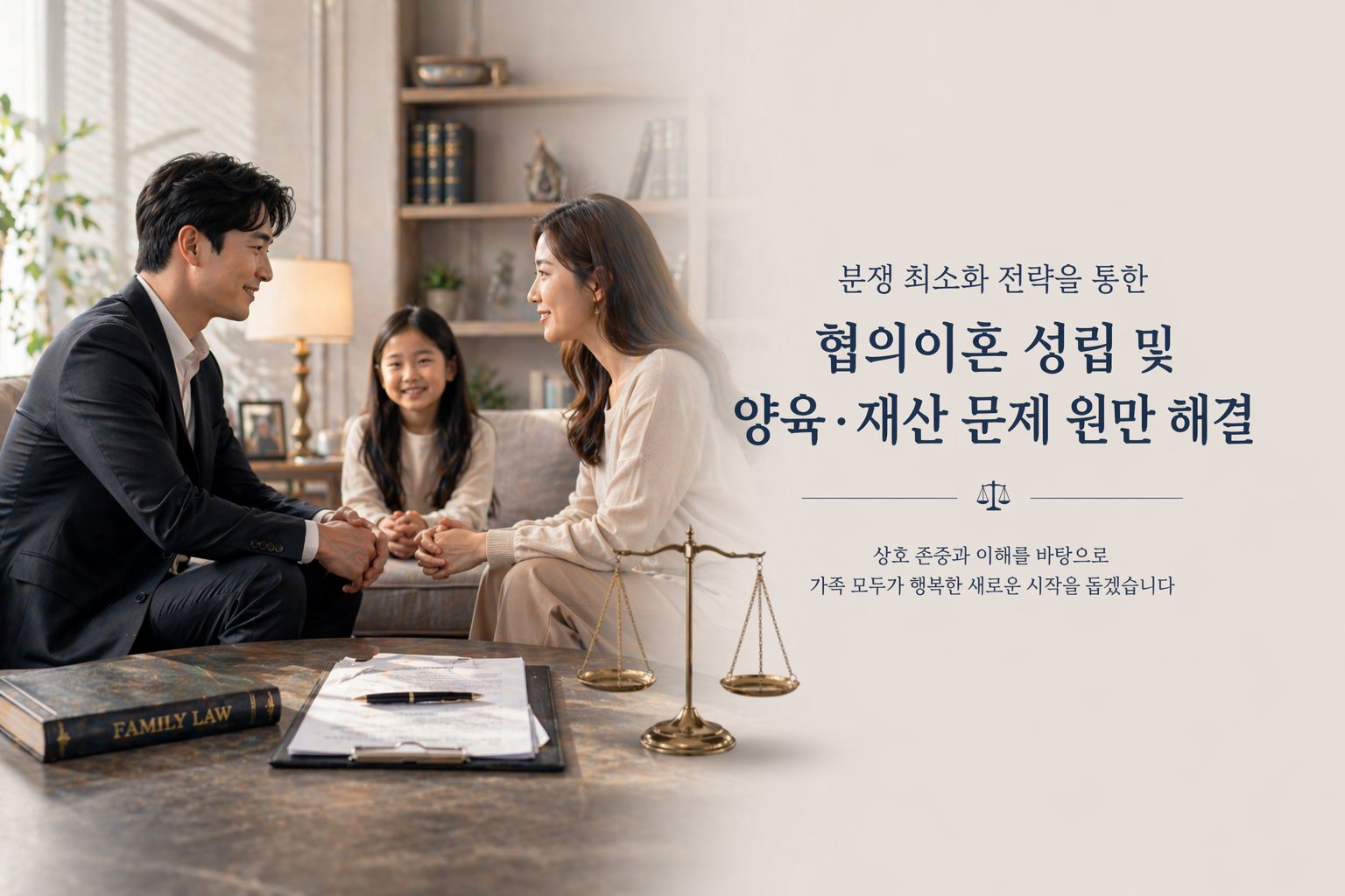 분쟁 최소화 전략을 통한 협의이혼 성립 및 양육·재산 문제 원만 해결 사례