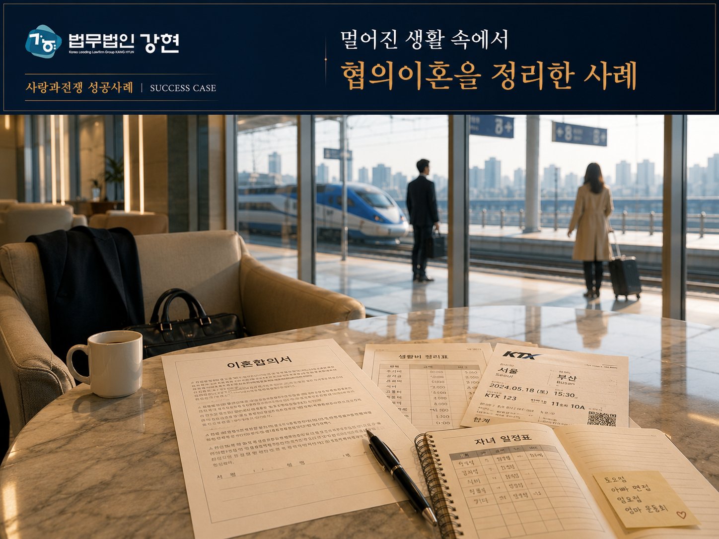 배우자의 장기 지방근무 이후 사실상 별거 상태가 지속되며 협의이혼을 정리한 사례