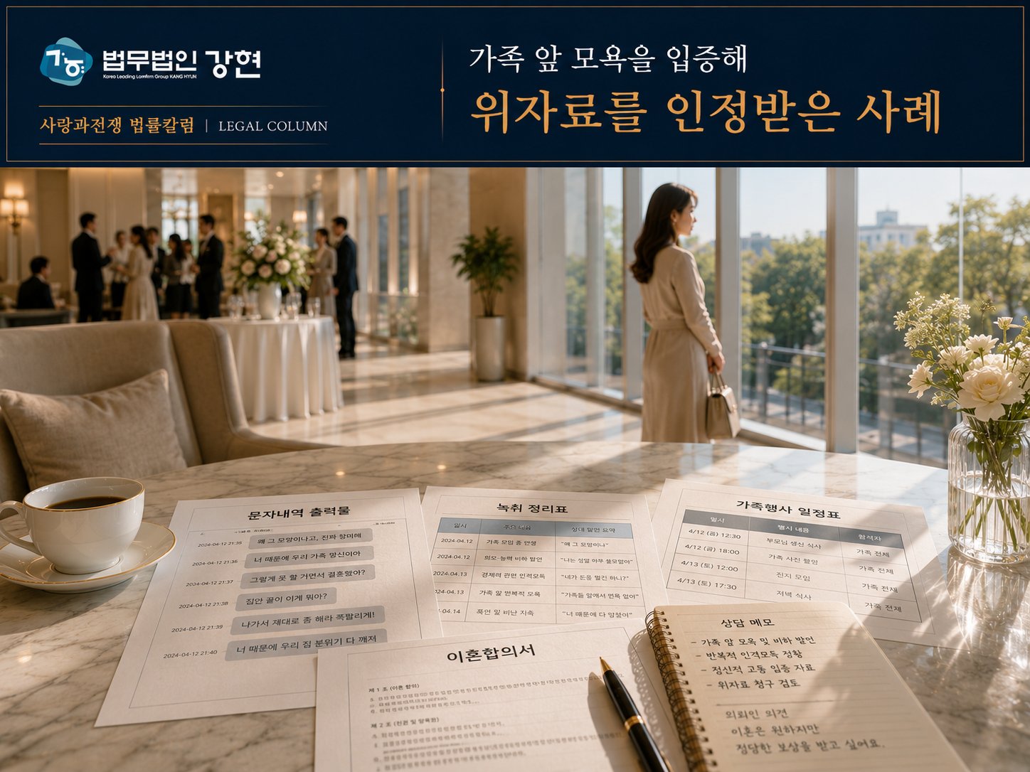 위자료 | 반복된 인격모독과 가족 앞 모욕으로 혼인 파탄 책임을 인정받은 사례