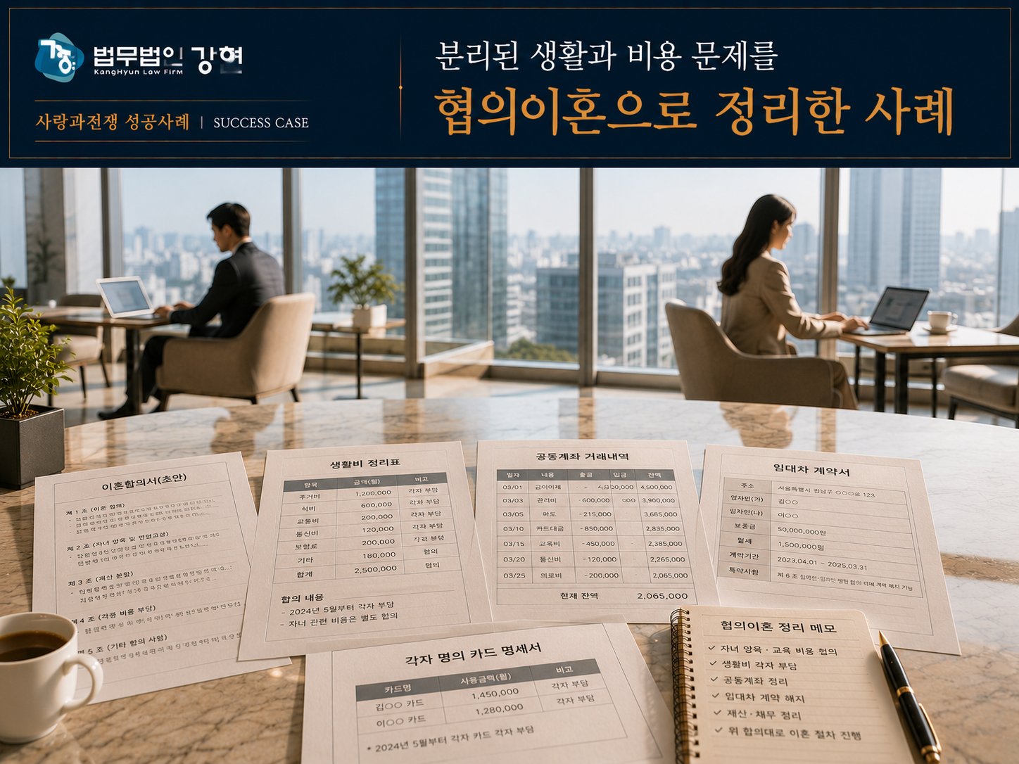 협의이혼 과정에서 장기간 경제적 단절과 생활 분리가 현실적으로 정리된 사례