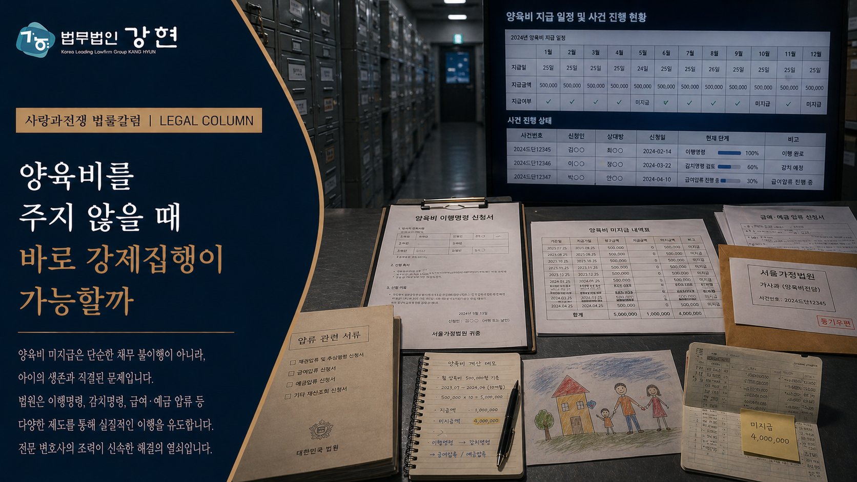 양육비를 안 주면 바로 급여 압류가 가능한가요?