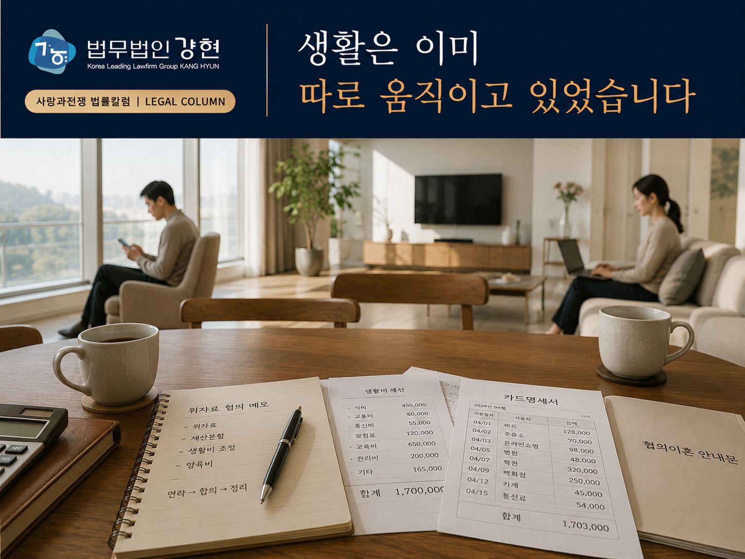 위자료 협의 과정에서 반복된 생활 분리