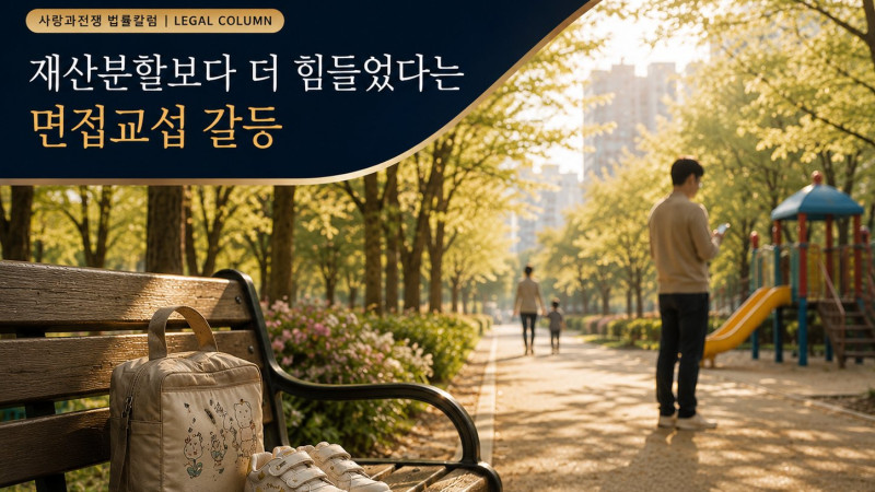 재산분할보다 더 힘들었다는 면접교섭 갈등