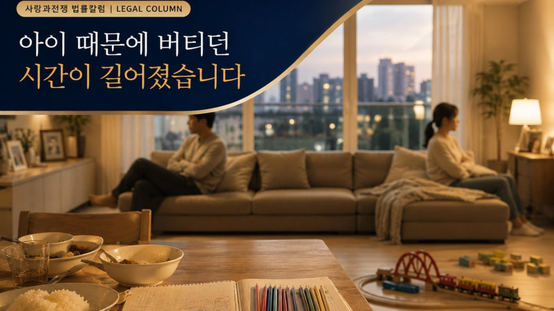 아이 앞에서는 참고 살았는데 결국 이혼 이야기가 나왔습니다