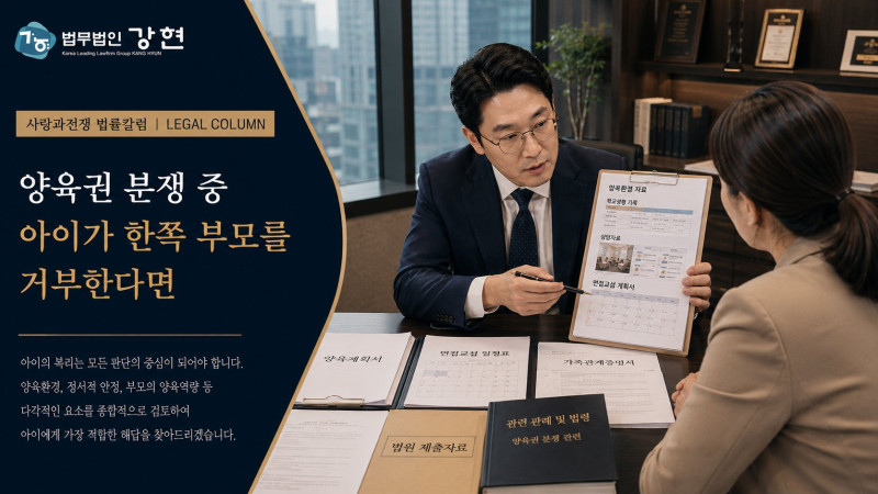 양육권 분쟁 중 아이가 한쪽 부모를 거부한다면 어떻게 판단될까