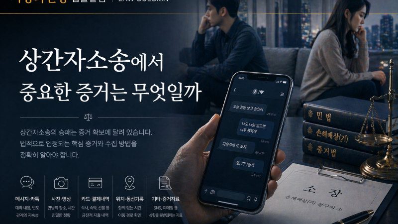상간자소송에서 중요한 증거는 무엇일까