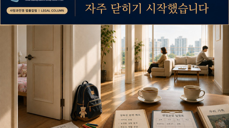 양육권 이야기가 시작되자 아이 방 문이 자주 닫혔습니다