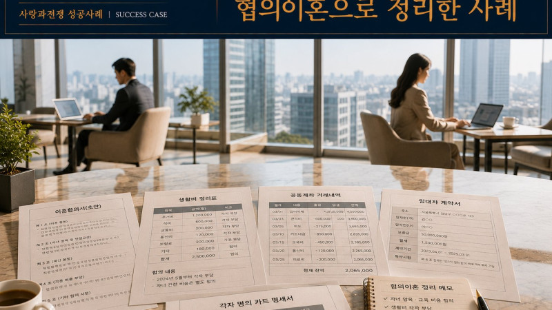 협의이혼 과정에서 장기간 경제적 단절과 생활 분리가 현실적으로 정리된 사례