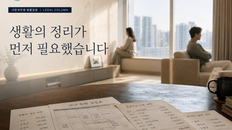 별거 이후 생활비 조율이 필요했던 협의이혼 절차