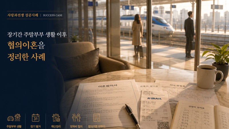 장기간 주말부부 생활 이후 실질적인 혼인관계 종료를 인정받아 협의이혼을 정리한 사례