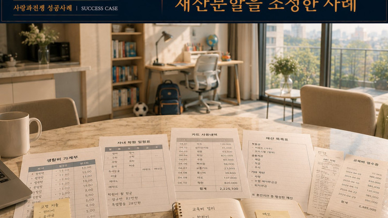 재산분할 과정에서 장기간 생활비 부담과 자녀 교육비 기여가 함께 인정된 사례
