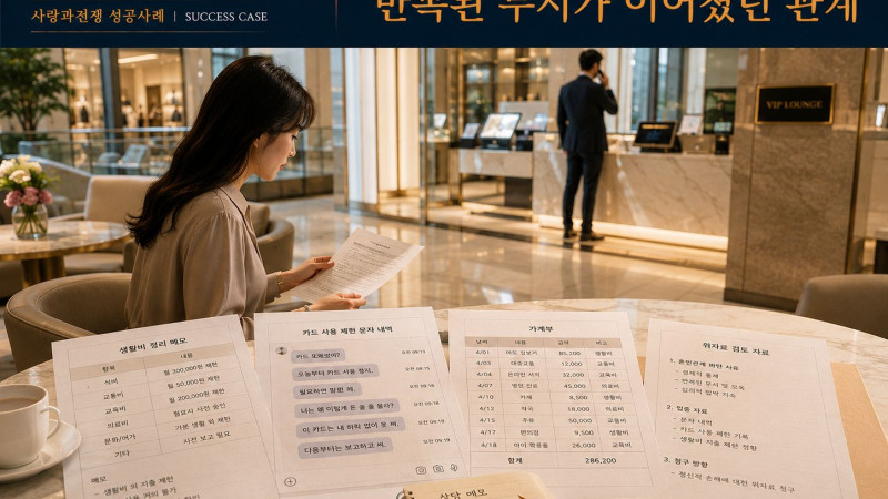 위자료 청구 과정에서 반복된 무시와 경제적 통제가 혼인 파탄 사유로 정리된 사례