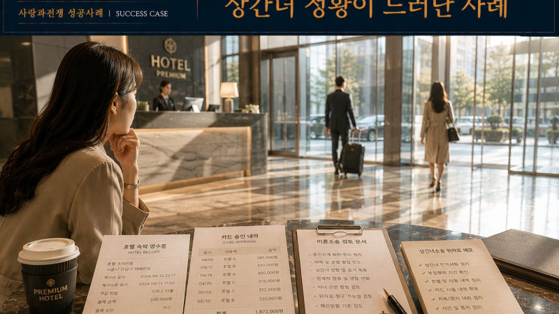 상간녀 정황과 반복된 호텔 출입 이후 이혼소송과 위자료 문제를 함께 정리한 사례