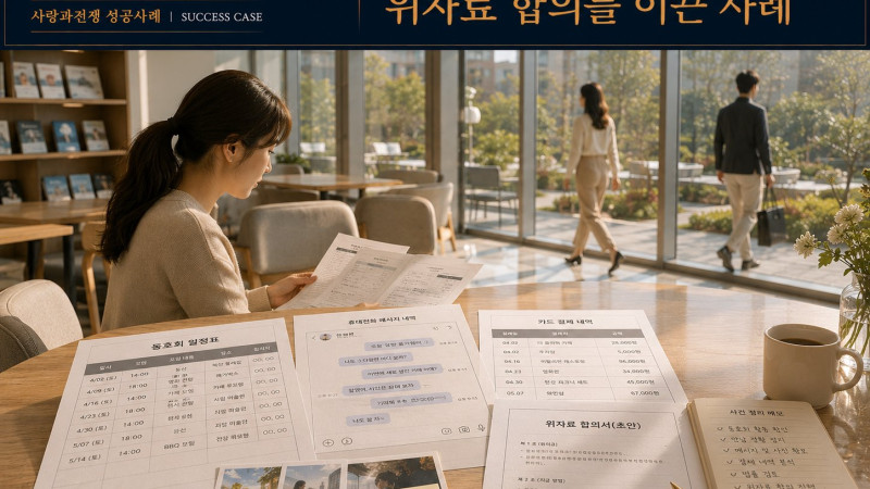 상간자소송 | 배우자의 동호회 활동 중 외도 정황을 입증해 위자료 합의를 이끈 사례
