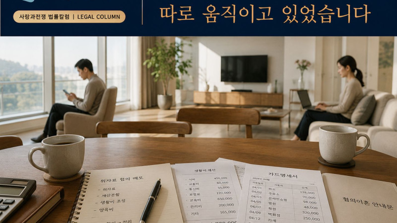 위자료 협의 과정에서 반복된 생활 분리