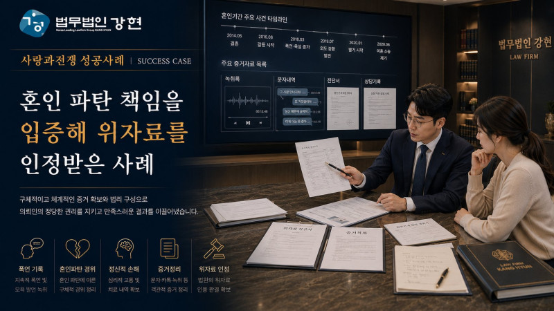 혼인 파탄의 책임을 입증해 이혼 위자료 지급을 인정받은 사례
