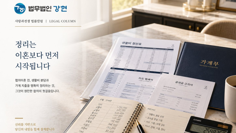 협의이혼 전 생활비 분담부터 정리해야 하는 이유